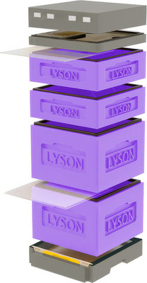 Улей Lyson Дадан На 12 Рамок / K127PUG (фиолетовый/серый) - 