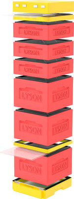 Улей Lyson Дадан На 12 Рамок / K128RDY (красный/желтый) - 