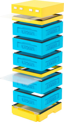 Улей Lyson Дадан На 12 Рамок / K129BY (синий/желтый) - 