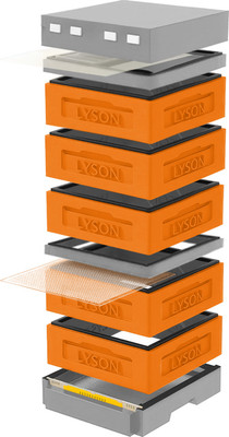 Улей Lyson Дадан На 12 Рамок / K129ORG (оранжевый/серый) - 