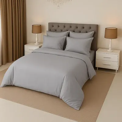 

Комплект постельного белья, Евро Темно-синяя коллекция OS-010