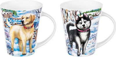 Набор кружек Elan Gallery Хаски и Лабрадор / 880237 -