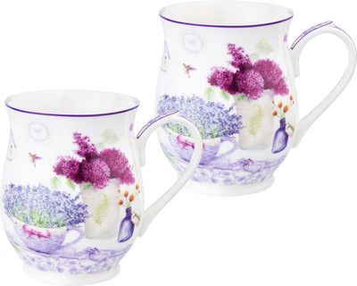 Набор кружек Elan Gallery Лаванда New Bone China / 420768 - 