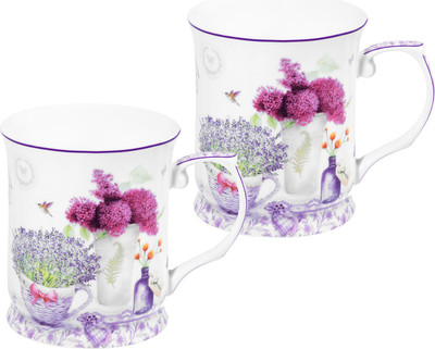 Набор кружек Elan Gallery Лаванда New Bone China / 420770 -