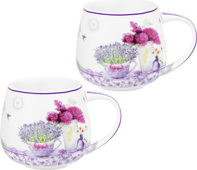 Набор кружек Elan Gallery Лаванда New Bone China / 420771 -