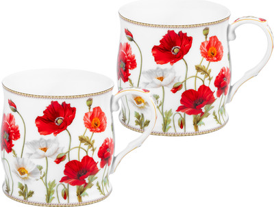 Набор кружек Elan Gallery Маки New Bone China / 420777 - 