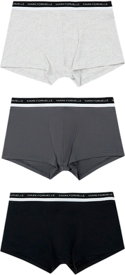 Комплект мужских трусов Mark Formelle 411124-3 (р.90-100, серый меланж 4306А/графит/черный) -