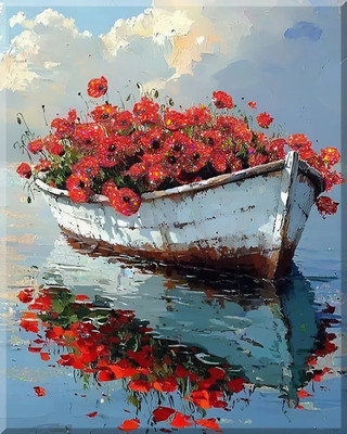 

Картина по номерам, Лодка с Красными Маками / SHR0596