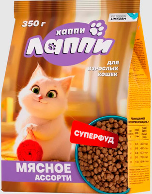 

Сухой корм для кошек, Мясное ассорти