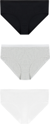 Комплект трусов детских Mark Formelle 417749-3 (р.134/140-68, белый/серый меланж 4306-А/черный) -