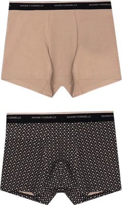 Комплект мужских трусов Mark Formelle 411228-2 (р.98-108, бежевый узор на черном/бежевый) -