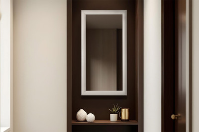 Зеркало Silver Mirrors Глянец белый 50x95 / ФР-00001090 -