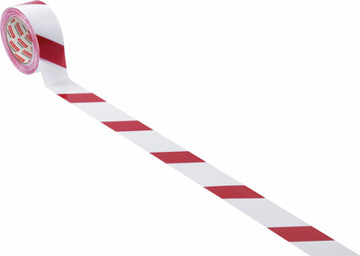 Лента сигнальная Brauberg Грандмастер / 604890 (красный/белый) - 