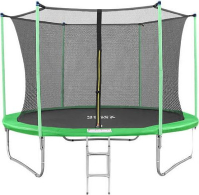 Батут Happy Jump 12ft-i Pro с внутренней сеткой и лестницей (374см) -