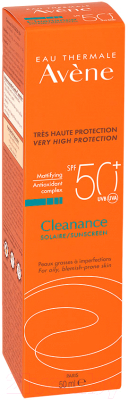 Эмульсия солнцезащитная Avene Cleanance SPF50+ New (50мл)