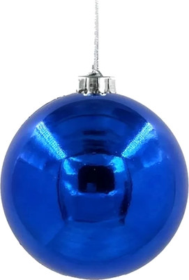 Шар новогодний ТРИУМФ Пластиковый 10см / 4008 (синий) - 