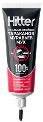 Гель от насекомых Hitter От самых стойких тараканов, муравьев и мух (80г) -