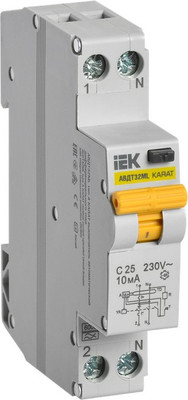 

Дифференциальный автомат, АВДТ32ML тип A С25 10мА / MVD12-1-025-C-010-A