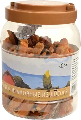 Лакомство для собак Nord Farm Стрипсы мраморные из лосося / NF-TR010 (700г) - 