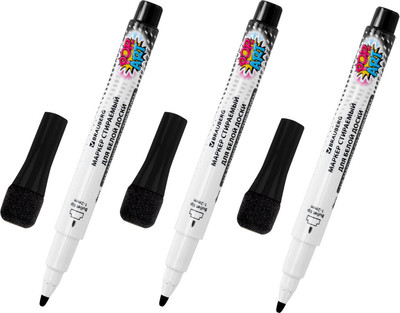 Набор маркеров Brauberg Pop-Art / 152570 (3шт, черный) - 