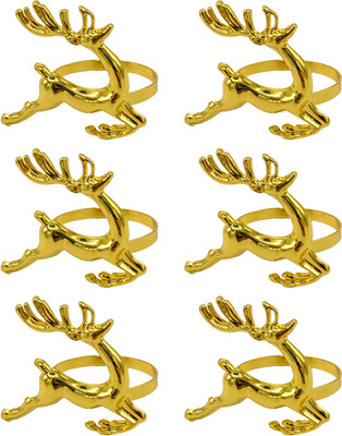 Набор колец для салфеток Золотая сказка 592487 (6шт, золотистый) -