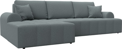 Диван угловой Лига Диванов Лига-080 угол левый / 134742L (рогожка Амур 07 серый) - 