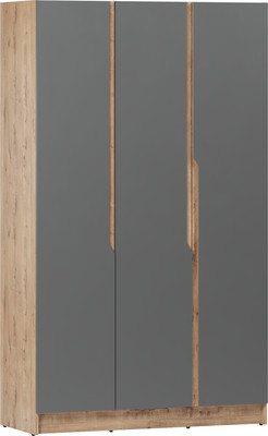 Шкаф Eligard Aura 3D  (дуб вотан/графит) -