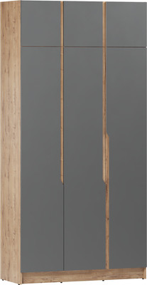 Шкаф Eligard Aura 3Dа (дуб вотан/графит) -