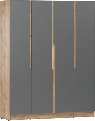 Шкаф Eligard Aura 4D (дуб вотан/графит) -