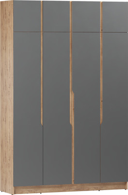 Шкаф Eligard Aura 4Dа (дуб вотан/графит) - 