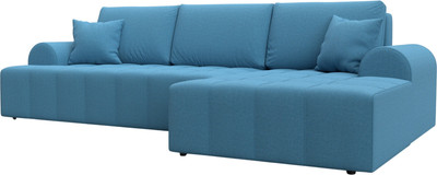 Диван угловой Лига Диванов Лига-080 угол правый / 134743 (рогожка Амур 10 голубой) - 