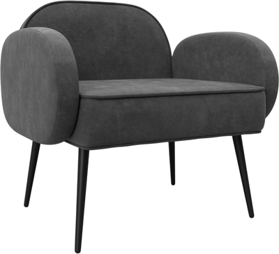 Кресло мягкое Лига Диванов Лига-086 / 132442 (велюр Brut 16 темно-серый) -