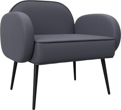 Кресло мягкое Лига Диванов  Лига-086 / 132435 (экокожа Grifon 15 серый) - 