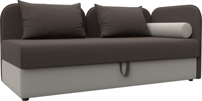 Тахта Лига Диванов Лига-094 НПБ / 132529 (рогожка Амур 05 коричневый/рогожка Амур 02 бежевый) - 