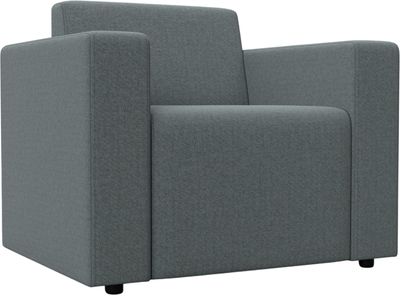 Кресло мягкое Лига Диванов Лига-093 / 132462 (рогожка Амур 07 серый) -