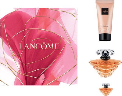 Парфюмерный набор Lancome Tresor Туалетная вода+Лосьон для тела+Туалетная вода (30мл+50мл+7.5мл) -
