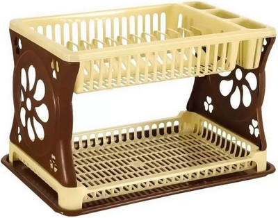 Сушилка для посуды Русспласт Лидия / РП-121-ТК (темно-коричневый/бежевый) - 