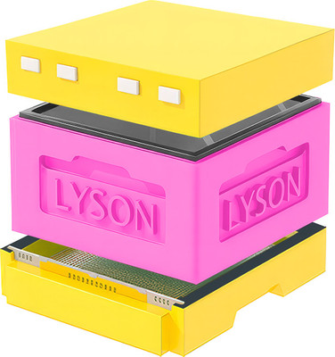 Улей Lyson ППС 12 Рамок / KR121PY (розовый/желтый) - 