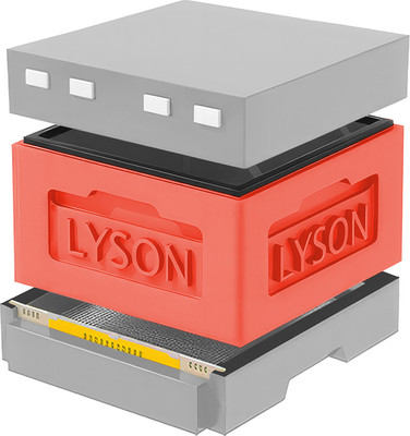 Улей Lyson ППС 12 Рамок / KR121RDG (красный/серый) - 