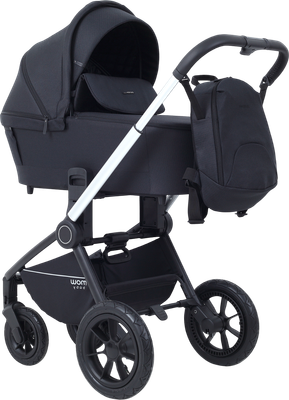 Детская универсальная коляска MOWbaby Zoom air 2в1 / MB086 (Silver Black) -