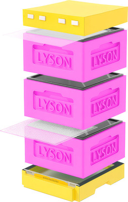 Улей Lyson Рута На 12 Рамок / KR123PY (розовый/желтый) -