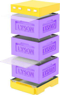 Улей Lyson Рута На 12 Рамок / KR123PUY (фиолетовый/желтый) -