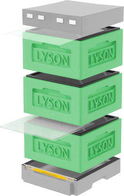 Улей Lyson Рута На 12 Рамок / KR123GG (зеленый/серый) - 