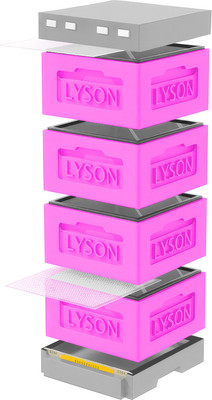 Улей Lyson Рута На 12 Рамок / KR124PG (розовый/серый) - 
