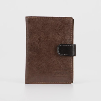 Портмоне Poshete 604-141NPK-BWB (коричневый/черный) - 