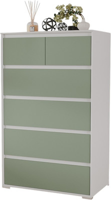 Комод Рэйгрупп Aleksa РГ-05-ВZ ARG-5-ВZ  (белый премиум/зеленый самшит) - 