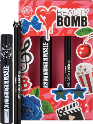Набор декоративной косметики Beauty Bomb Тушь д/ресниц Kitty Eye Lash 01+Подводка-фломастер Catch liner - 