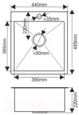 Мойка кухонная Melana ProfLine 48544 3.0/200 / H48544