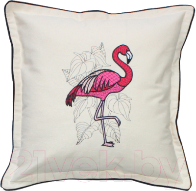 Подушка декоративная MATEX Фламинго / 01-492 (белый)