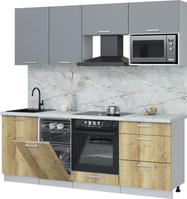 

Кухонный гарнитур, Мила Лайт 2.15-ПМ4